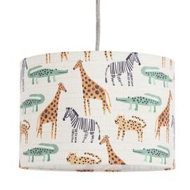 Habitat Jungle Print Cream Easy Fit Lampshade - 25cm