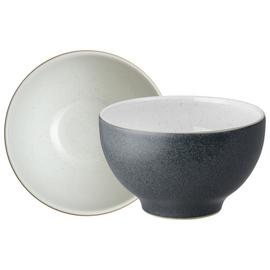 Denby Impression Set of 4 Stoneware Nibble Bowls - Charcoal