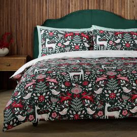 Argos Home Deer Print Green Bedding Set