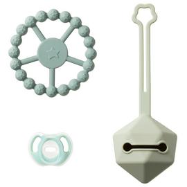 Tommee Tippee Silicone Dummy and Comfort Gift Set - Green