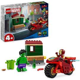 LEGO Marvel Iron Man with Bike and The Hulk Playset 76287