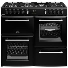 Belling 100cm Double Oven Dual Fuel Cooker - Black