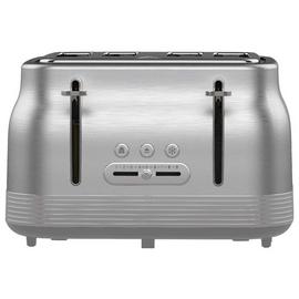 Swan ST19029SS Retro 4 Slice Toaster - Stainless Steel