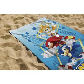 Sonic The Hedgehog Cotton Beach Towel - Multicoloured
