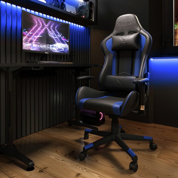 Buy X Rocker Alpha eSports Office Gaming Chair Blue Gaming