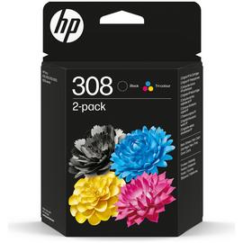 HP 308 Original Ink Cartridge Pack of 2 - Black & Tri-Colour