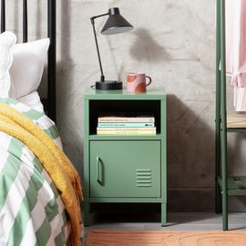 Habitat Stevie 1 Door Bedside Table - Green