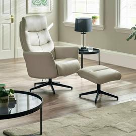 Julian Bowen Priya Manual Recliner Chair & Footstool - Grey