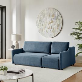 Habitat Stanley Fabric 3 Seater Sofa Bed - Navy