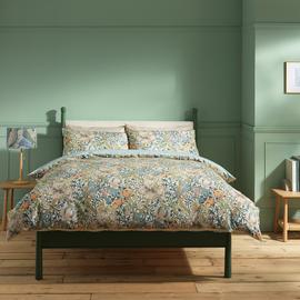 Habitat x Morris & Co. Golden Lily Blue Bedding Set - Double