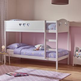 Argos Home Mia Single Bunk Bed with Mattress - White