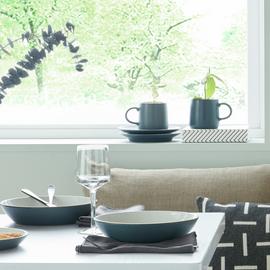 Denby Impression 4 Piece Stoneware Pasta Bowls - Charcoal