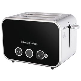 Russell Hobbs Luna 2 Slice Metal Toaster - Black and Silver