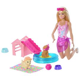 Barbie Puppy Pool Party Playset with Doll & Pet Accessories