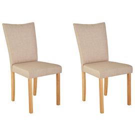 Argos Home Tabitha Pair of Wing Back Chairs - Natural