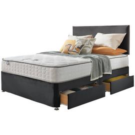 Silentnight Comfort Double Divan Bed With Mattress- Charcoal
