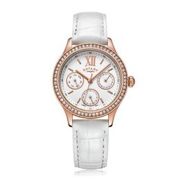 Rotary Ladies' Rose Gold Plated Stone Set Multi Dial Watch
