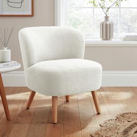 GFW Evie Boucle Teddy Accent Chair- Cream