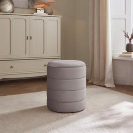 GFW Klara Velvet Storage Footstool - Grey
