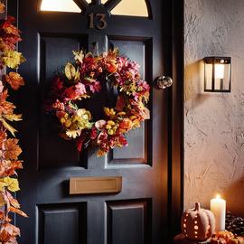 Argos Home Faux Floral Autumn and Halloween Wreath