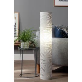 Argos Home Cut Out Leaf Column Floor Lamp - White