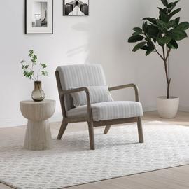 Kyoto Leah Fabric Accent Chair - Natural Stripe