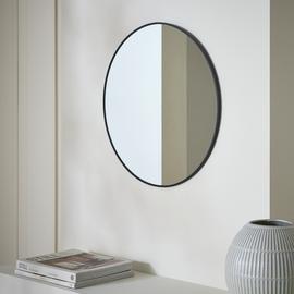 Habitat Black Round Wall Mirror - 50x50cm