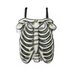 Halloween Skeleton Chest Piece Dress Up Accessory