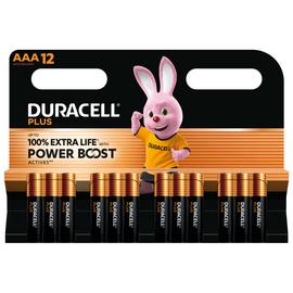 Duracell Plus Powerboost AAA Batteries - Pack of 12