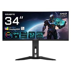 Gigabyte MO34WQC2 34 Inch 240Hz WQHD Curved Gaming Monitor