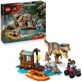 LEGO Jurassic World T. rex River Escape, Dinosaur Toy 76975