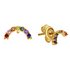 Revere Gold Plated Rainbow Cubic Zirconia Stud Earrings