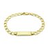 9ct Gold Mens Personalised Curb ID Bracelet
