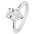 Revere Platinum Plated Silver 2 Carat Pear Ring