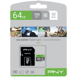 PNY Elite Class 10 UHS microSD Card - 64GB