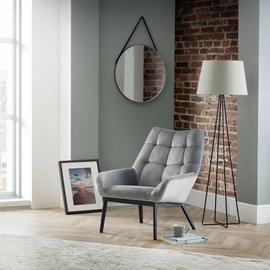 Julian Bowen Lucerne Velvet Chair - Grey