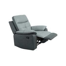 Argos Home Charles Leather Mix Manual Recliner Chair - Grey