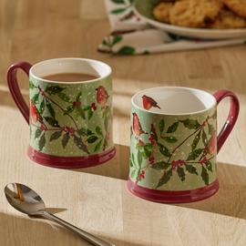 Argos Home Robin Set of 2 Tankard - Green