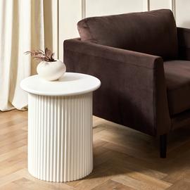 Habitat Luan Slatted Side Table - White