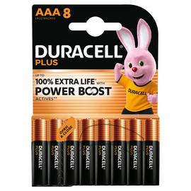Duarcell Plus Powerboost AAA Batteries - Pack of 8