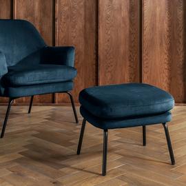 Habitat Celine Velvet Footstool