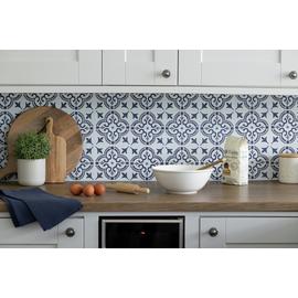 D-C-Fix Jamila Blue Peel & Stick Wall Tiles 15cm X 15cm 3Pk