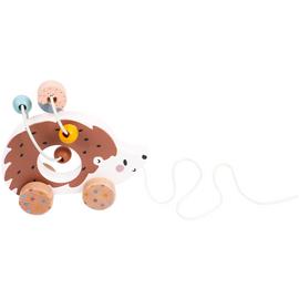 Chad Valley Woodland Wooden Pull Along Hedgehog