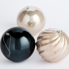 Habitat Pack of 9 Shatterproof Baubles - Blue and Gold
