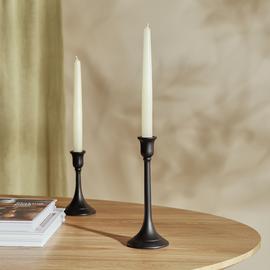 Habitat Metal Candle Stick - Black