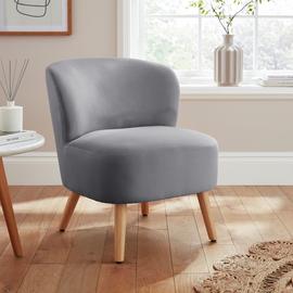 GFW Evie Velvet Accent Chair- Silver