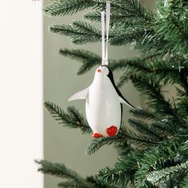 Argos Home Single Porcelain Penguin Christmas Baubles