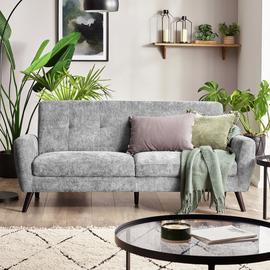 Julian Bowen Monza Fabric 3 Seater Sofa - Grey