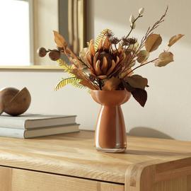 Argos Home Artificial Autumn Arrangement in Glass Vase