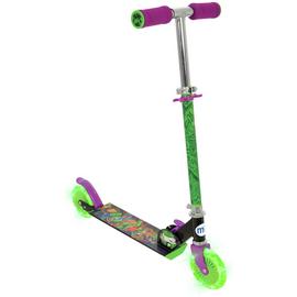 Turtles Kids Foldable 2 Wheel Scooter with Light Up Wheels